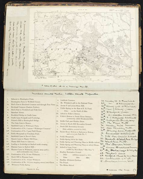 Map of Paths & Properties 1912 | Headley Hampshire UK