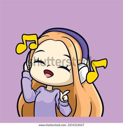 Cute Blonde Chibi Girl Happy Cartoon Stock Vector Royalty Free