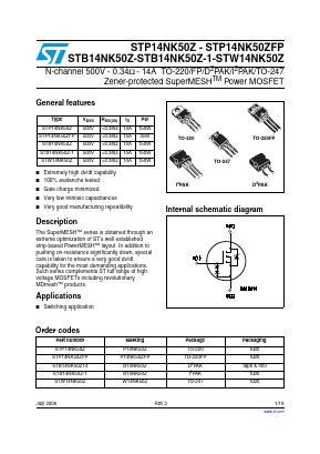 P Nk Zfp Datasheet Pdf Stmicroelectronics N Channel V