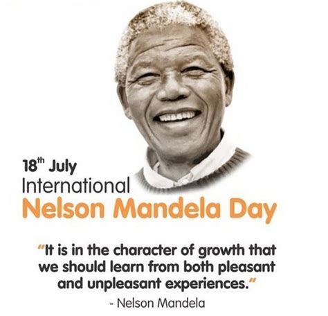 Nelson Mandela Day Quote With An Image Of Nelson