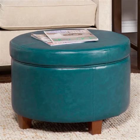 Homepop Large Tufted Round Storage Ottoman Brickseek