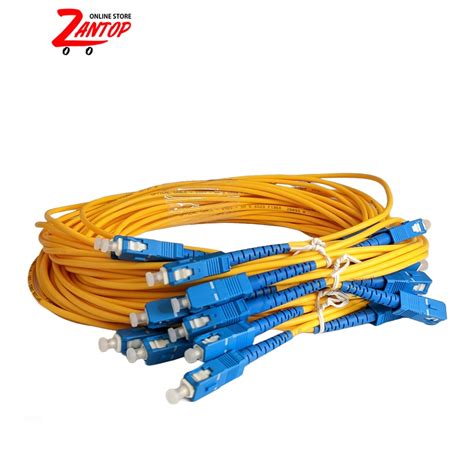 Fiber Optic Patch Cord Sc Upc Sc Upc Single Mode Extension Fiber Optic Jumper Cable 3m