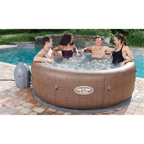 Bestway St Moritz Rattan Lay Z Spa Hot Tub Airjet Inflatable Jacuzzi