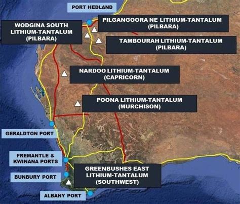 Lithium Deposits Australia Map