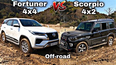 Toyota Fortuner Vs Mahindra Scorpio Offroad Battle 2022 YouTube