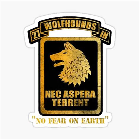 infantry regiment wolfhounds nec aspera terrent sticker  sale