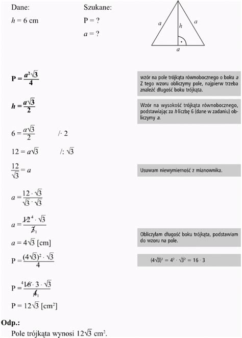 Trójkąty o kątach 90 45 45 oraz 90 60 30 Matematyka