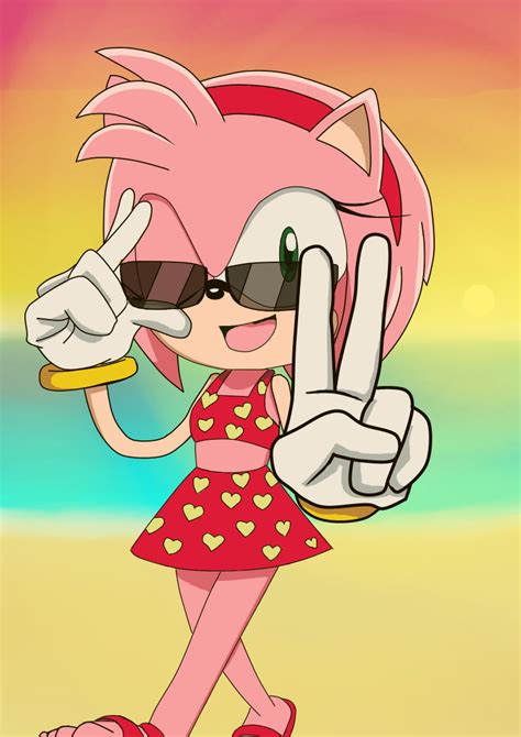 Amy Rose In A Swimsuit Yep Old Art By Raygo008 On Deviantart