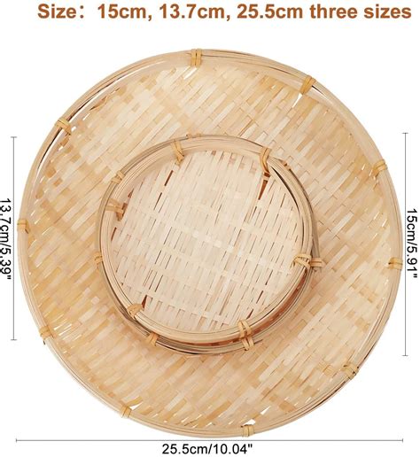 Bamboo Tray 3 Pcs Natural Handmade Woven Bamboo Plate In Use Etsy