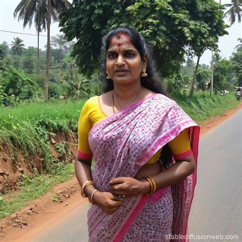village aunty  public road stable diffusion