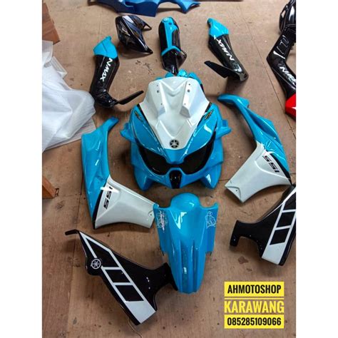 Jual PAKET FULLBODY NEW NMAX PREDATOR 2020 PERPADUAN WARNA BIRU PUTIH