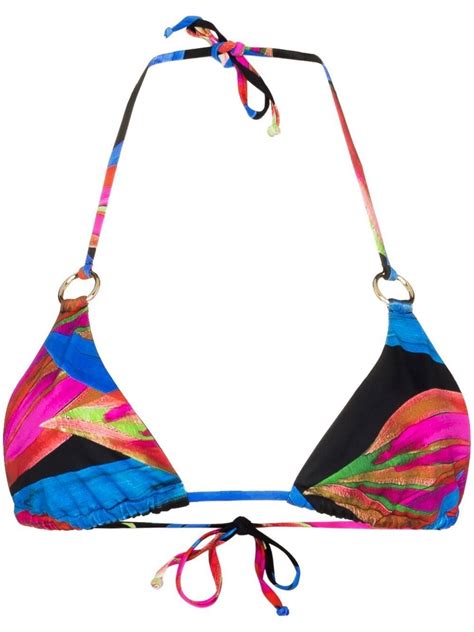 Louisa Ballou Ring Hardware Triangle Bikini Top Farfetch