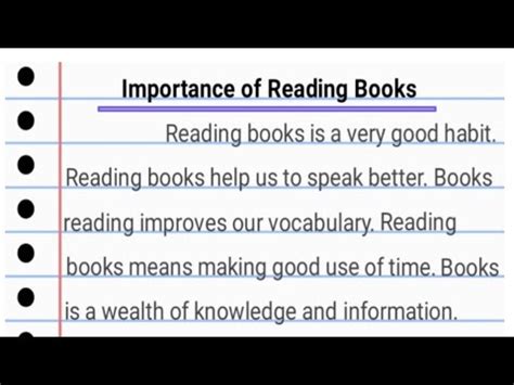 Essay On Importance Of Reading Books Paragraph On Importance Of Reading