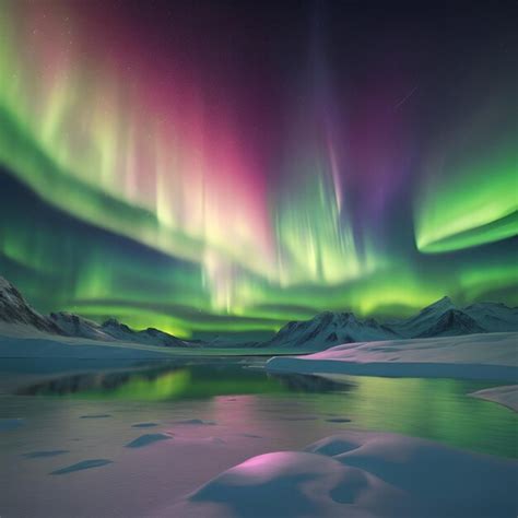 Premium Photo Spectacular Aurora Borealis Dancing Across A Polar