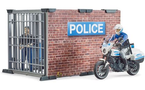 Игровой набор Bruder Полицейский участок с фигурками и мотоциклом ...