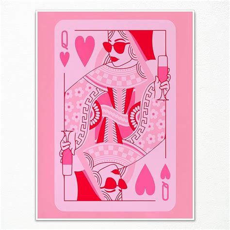 Amazon Wodkodnxy Funky Queen Of Hearts Canvas Wall Art Trendy