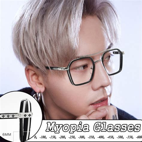 600 To 0 Anti Blue Light Myopia Glasses For Women And Men Metal