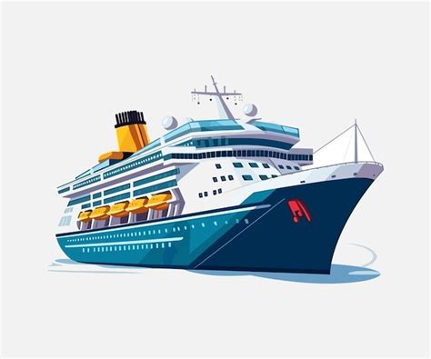 Cruise Ship Illustration vector Cruise Ship Illustration on white background | Premium AI ...