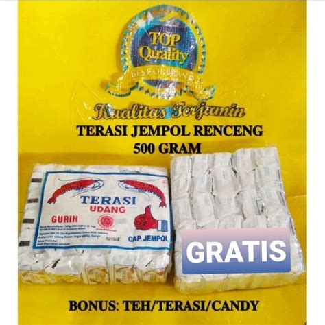 Jual TERASI JEMPOL KHAS CIREBON RENCENG Isi 50 Pcs 500 GR GRATIS TERASI