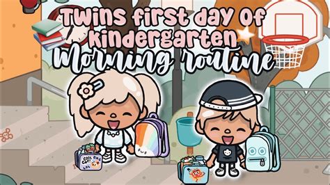 Twins Firstday Of Kindergarten🚌 Morning Routine ☀️ Voiced🔊toca