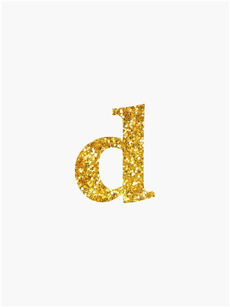 Gold Glitter D Sticker For Sale By Mgriest Redbubble