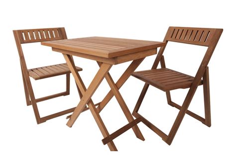 Teak Opvouwbare Tafelset Met Twee Opvouwbare Stoelen Enkel 519 95 SVB