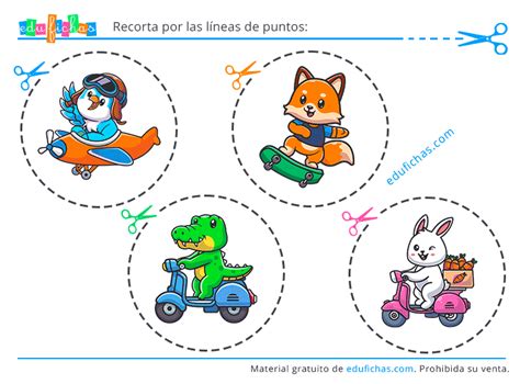 Fichas Con Dibujos Para Recortar Cuadernos Para Niños