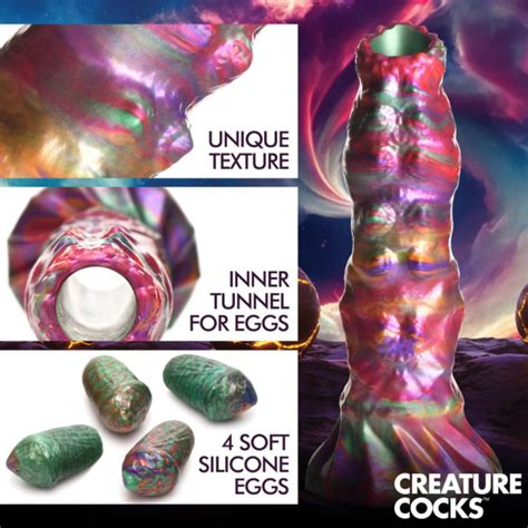 Larva Ovipositor Dildo W Eggs Gode En Silicone Creature Cocks