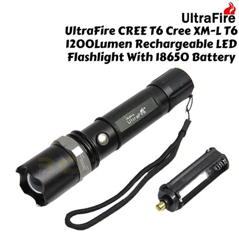 Ultrafire Cree T Cree Xm L T Lumen Rechargeable Led Flashlight