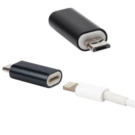 ADAPTADOR DE LIGHTNING HEMBRA A MICRO USB MACHO DE IPHONE A ANDROID