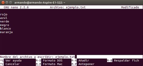 Comandos Linux Editar Archivos Con Nano