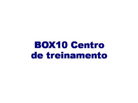 Box10 Centro De Treinamento - BOX10 Centro de treinamento