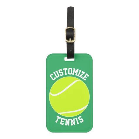 Custom Tennis Team Name Personalized Text Player Luggage Tag Zazzle