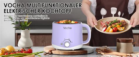 Amazon De Vocha Elektrische Hot Pot L Kleiner Kochtopf Mit