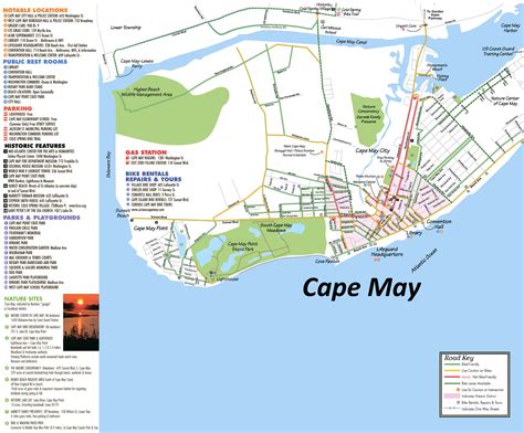 Cape May Bike Map - Ontheworldmap.com