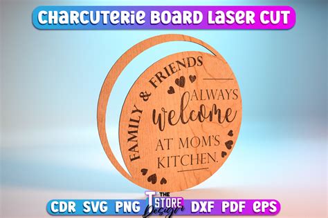 Charcuterie Board Laser Cut SVG Board Graphic By The T Store Design