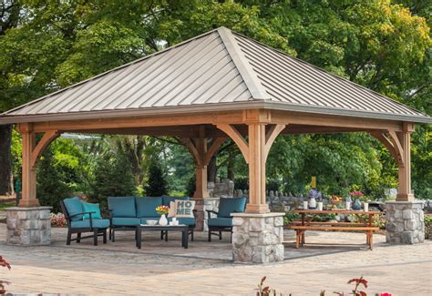 grand estate pavilions  amish   backyard