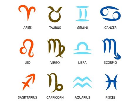 Premium Vector Horoscope Symbols Vector Illustration