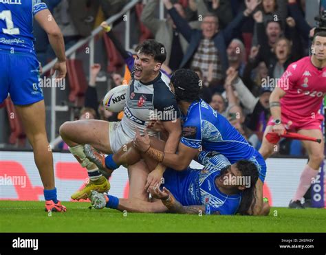 London UK 12th Nov 2022 Herbie Farnworth Of England Scores Try Rugby