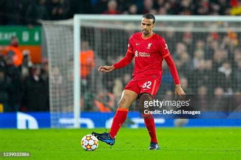 Joel Matip of Liverpool FC controls the ball during the UEFA... News ...