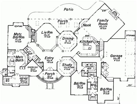 Awesome One Story Luxury Home Floor Plans - New Home Plans Design