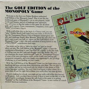 Hasbro Games Vintage Monopoly Golf Edition Real Estate Trading