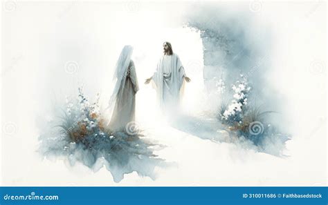 Resurrection Of Jesus Jesus Appears To Mary Magdalene Life Of Jesus Watercolor Digital