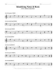 Music Notes And Rests Worksheets Pdf / Reading Rhythms Clapping Quarter ...