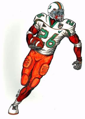 Realistic Football Player Drawing Nfl