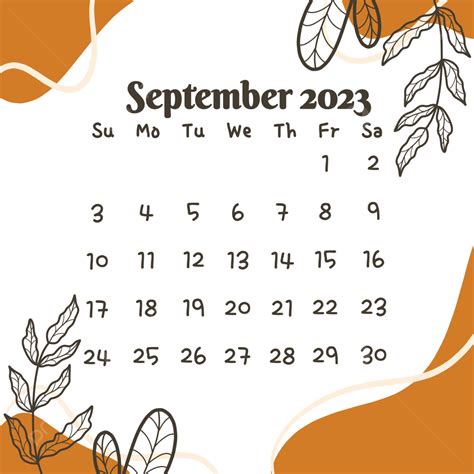 Calendrier Du Mois De Septembre Png Calendrier Mois De