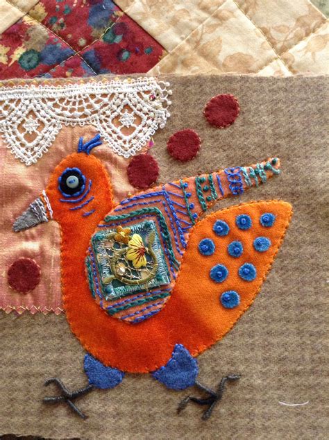 Pin By Joann West On Sue Spargo Bird Dance By Joann Felt Embroidery