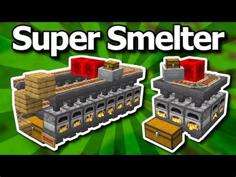 How To Build A Super Smelter In Minecraft Large Auto Smelter Tutorial