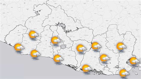 Lluvias y tormentas moderadas se esperan para esta tarde según el MARN