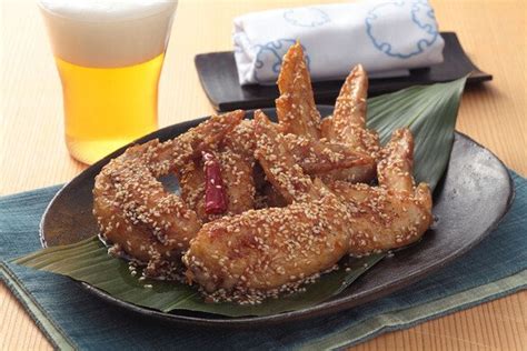 Tebasaki 手羽先 Nagoya Style Fried Chicken Wings Food In Japan